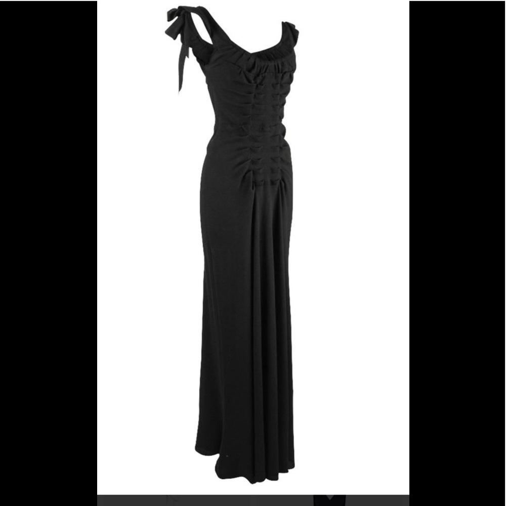 Prada Black Vintage Gown Divine Cut NWT never worn